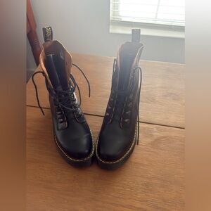 Dr. Martens Black and Brown Combat Boots